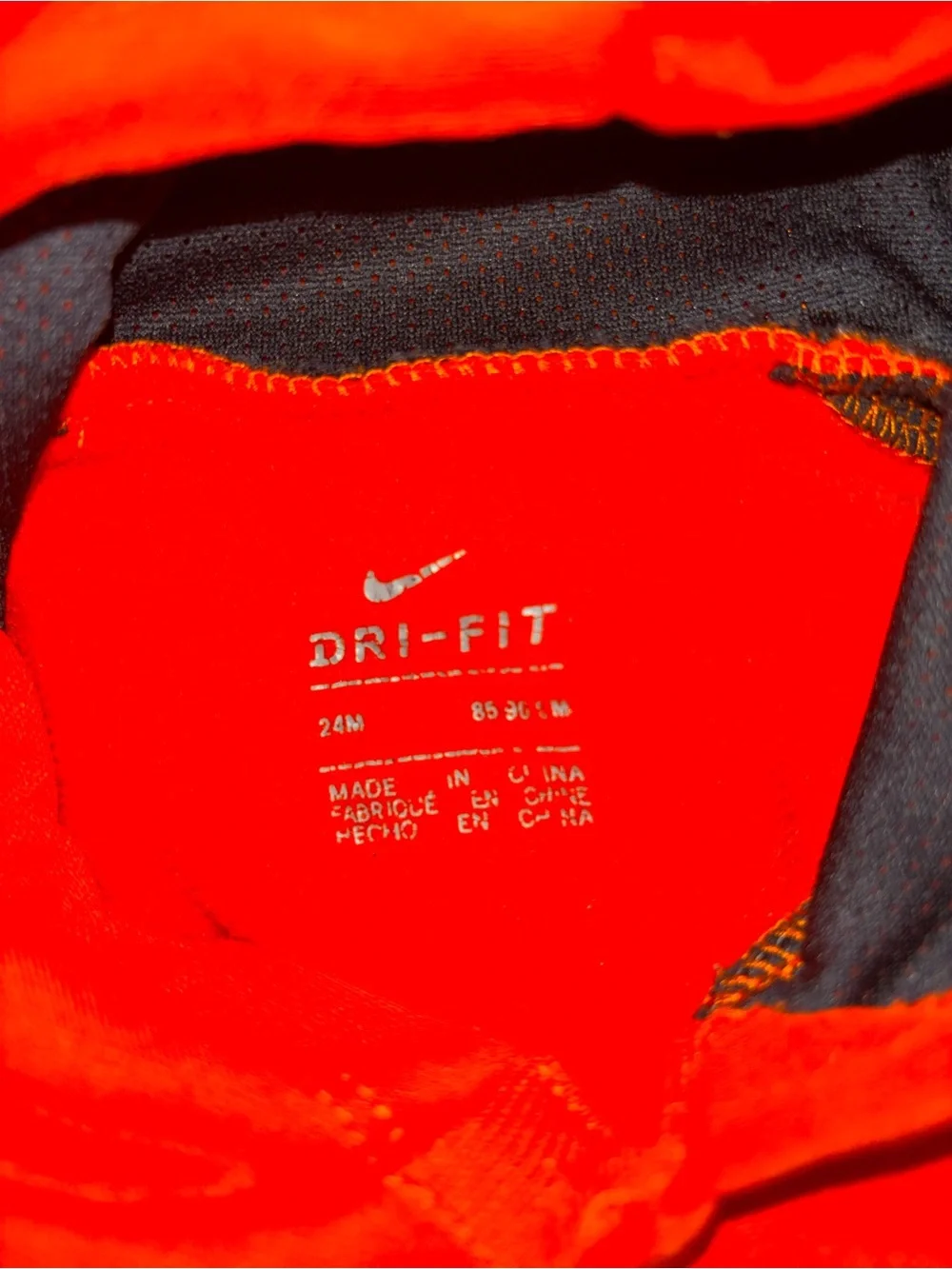 Nike Kids Orange and Black Hooded Sweatshirt